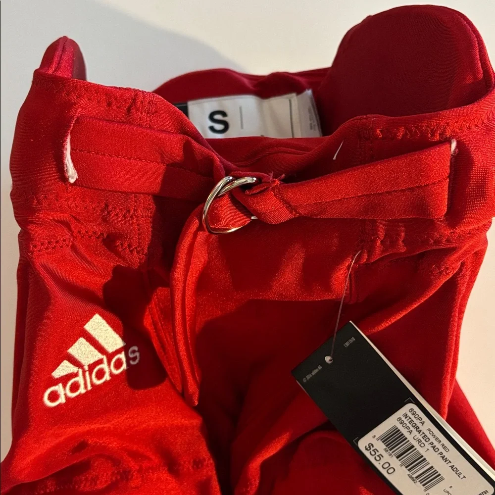 Adidas INTEGRATED PAD PANT ADULT SMALL POWER RED FOOTBALL PADDED PANT SMALL NWT